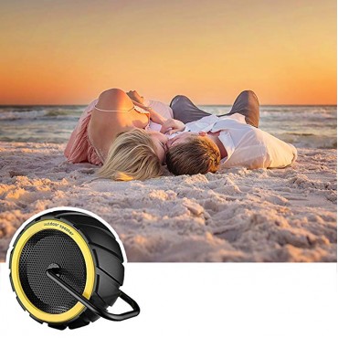 Bluetooth Speaker Portable, Durable Outdoor Speakers with Built-in Microphone, IPX4 Water Resistant Perfect Wireless Speakers for Home, Outdoor - Campers V1.0 (Yellow