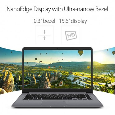 VivoBook F510UA FHD Laptop, Intel Core i5-8250U, 8GB RAM, 1TB HDD, USB-C, NanoEdge Display, Fingerprint, Windows 10, Star Gray (F510UA-AH51)