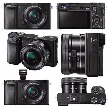 Mirrorless Camera w/16-50mm Lens & Two 64GB SD Card Bundle