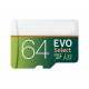  64GB 100MB/s (U3) MicroSDXC EVO Select Memory Card with Adapter (MB-ME64GA/AM)